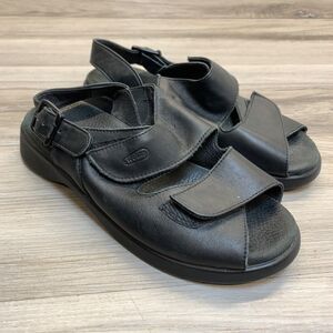 Wolky Women's Slingback Comfort Sandal Double Strap Size 36 US 5 Black